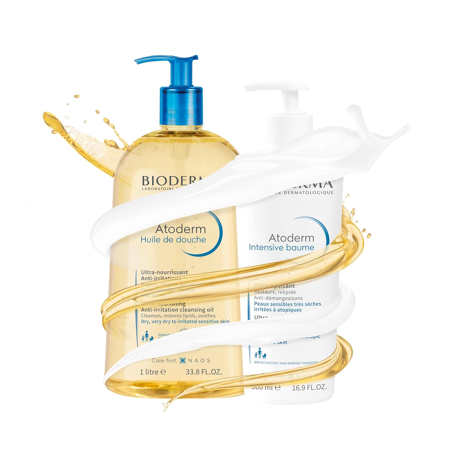 Bioderma Atoderm Cleansing Shower Oil – Nourishing, Anti-Irritation Cleansing Oil for Face & Body, Ideal for Dry to Sensitive Skin, 24hr Hydration