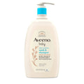 Aveeno Baby Daily Moisture Bath Wash & Shampoo – Natural Oat Extract, Tear-Free & Paraben-Free Formula for Sensitive Skin, 33 fl. oz