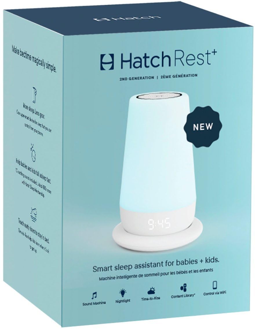 Hatch Rest+ Baby & Kids Sound Machine (2nd Gen) – Night Light, Alarm Clock, Sleep Trainer & White Noise Machine with Backup Battery