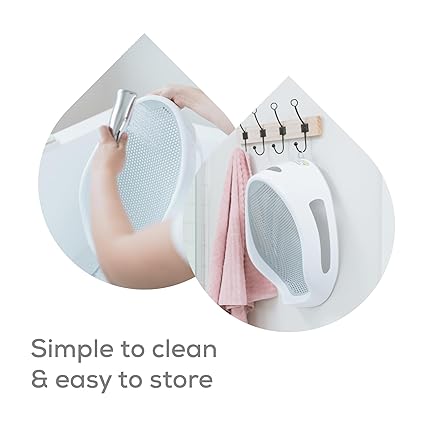 Angelcare Baby Bath Support (Gray) | Ergonomic & Hygienic Infant Bathing Solution for Babies Under 6 Months | Lightweight, Durable & Easy to Store