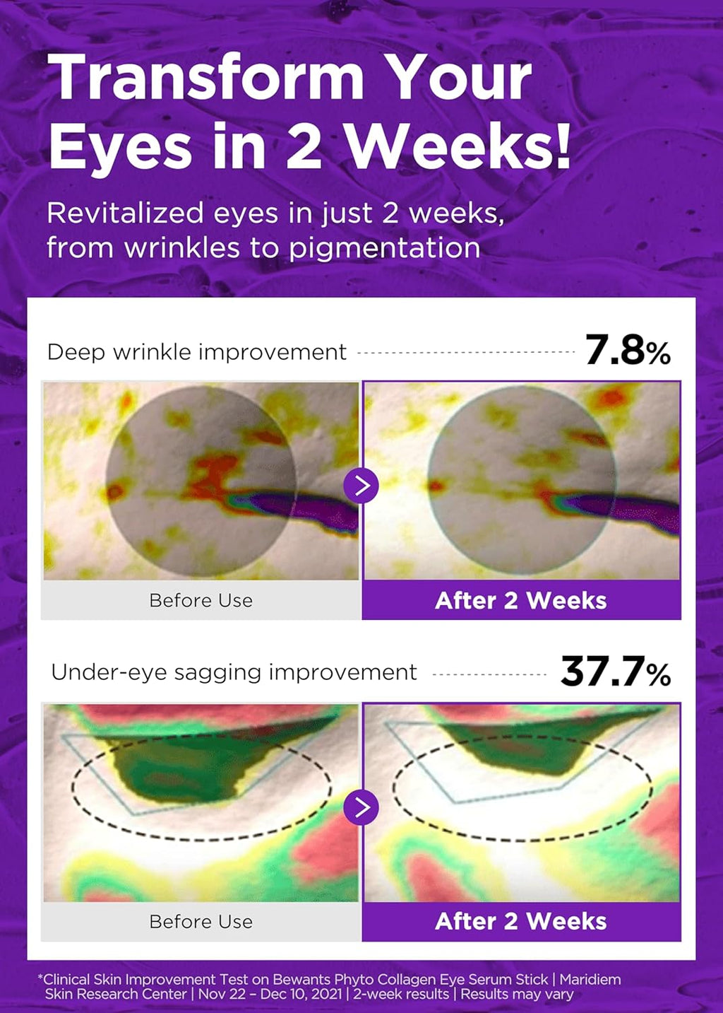 Bewants Eye Roller with Serum – Bamboo Water Phyto Collagen | Reduces Puffiness, Dark Circles &amp; Eye Bags | Under Eye Roller for Firm, Refreshed Eyes | Vegan, Cruelty-Free Gift