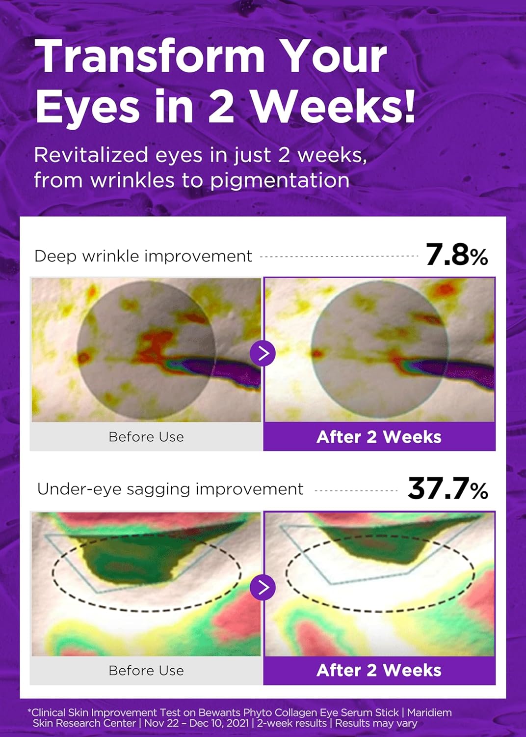 Bewants Eye Roller with Serum – Bamboo Water Phyto Collagen | Reduces Puffiness, Dark Circles &amp; Eye Bags | Under Eye Roller for Firm, Refreshed Eyes | Vegan, Cruelty-Free Gift