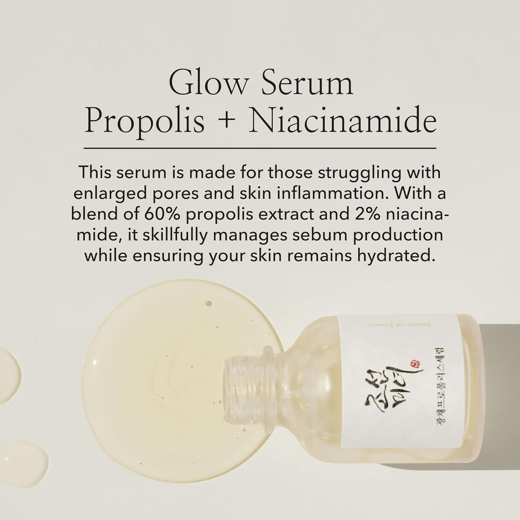 Beauty of Joseon Glow Serum with Propolis & Niacinamide | Hydrating Facial Moisturizer for Uneven Skin Tone | Korean Skin Care (30ml, 1 fl oz)