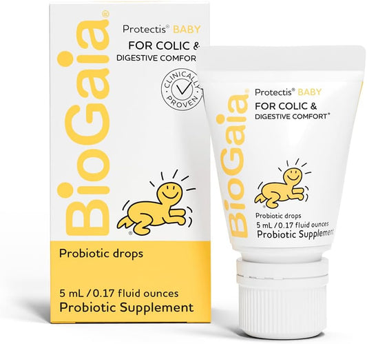 BioGaia Protectis Baby Probiotic Drops | Colic & Gas Relief for Newborns | Safe & Gentle Digestive Comfort | No Dairy, Soy, or Gluten | 5mL