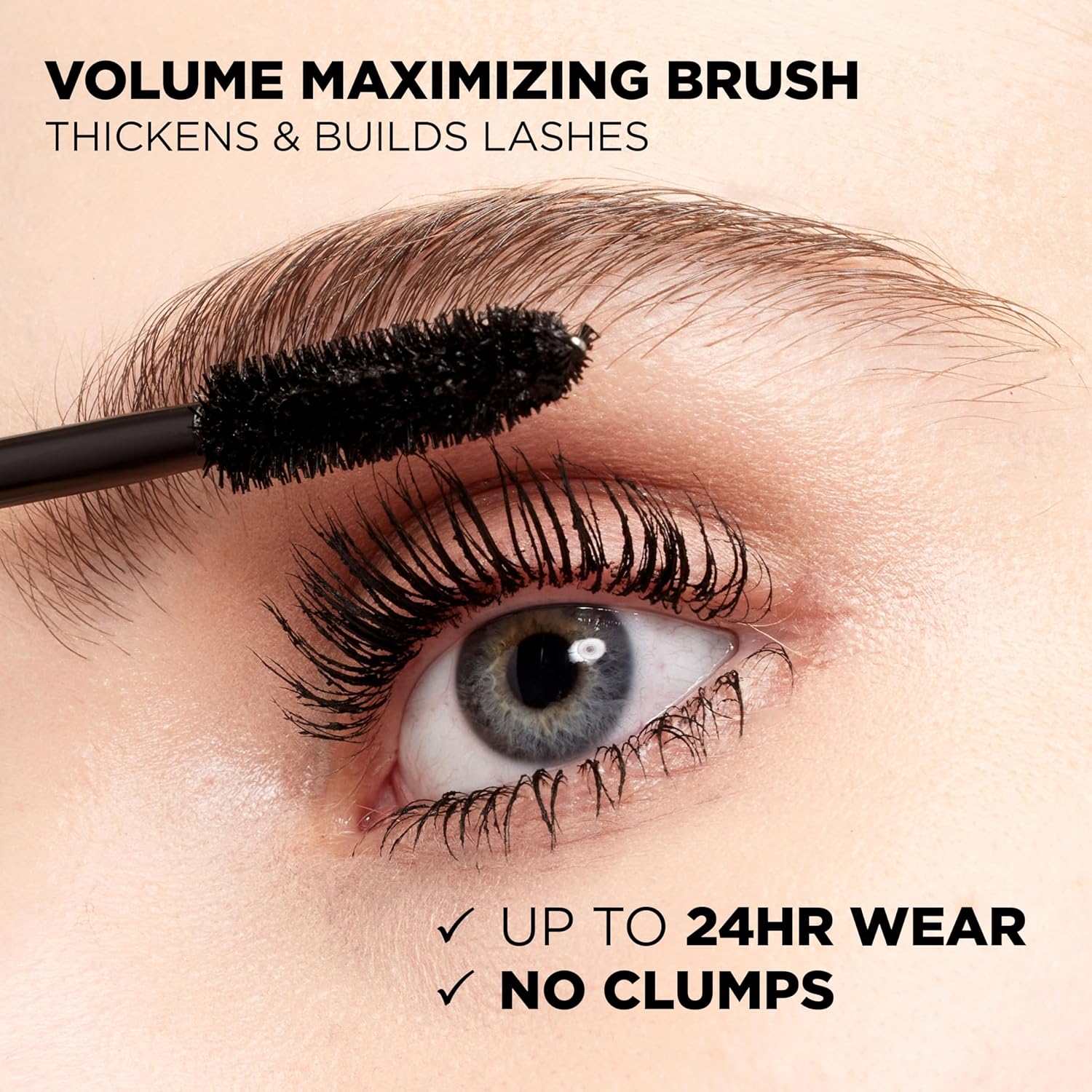 L’Oreal Paris Makeup Voluminous Original Volume Building Mascara | Black Brown | 0.28 fl. oz. | 5X Fuller Lashes | Clump-Free, Smudge-Resistant Formula