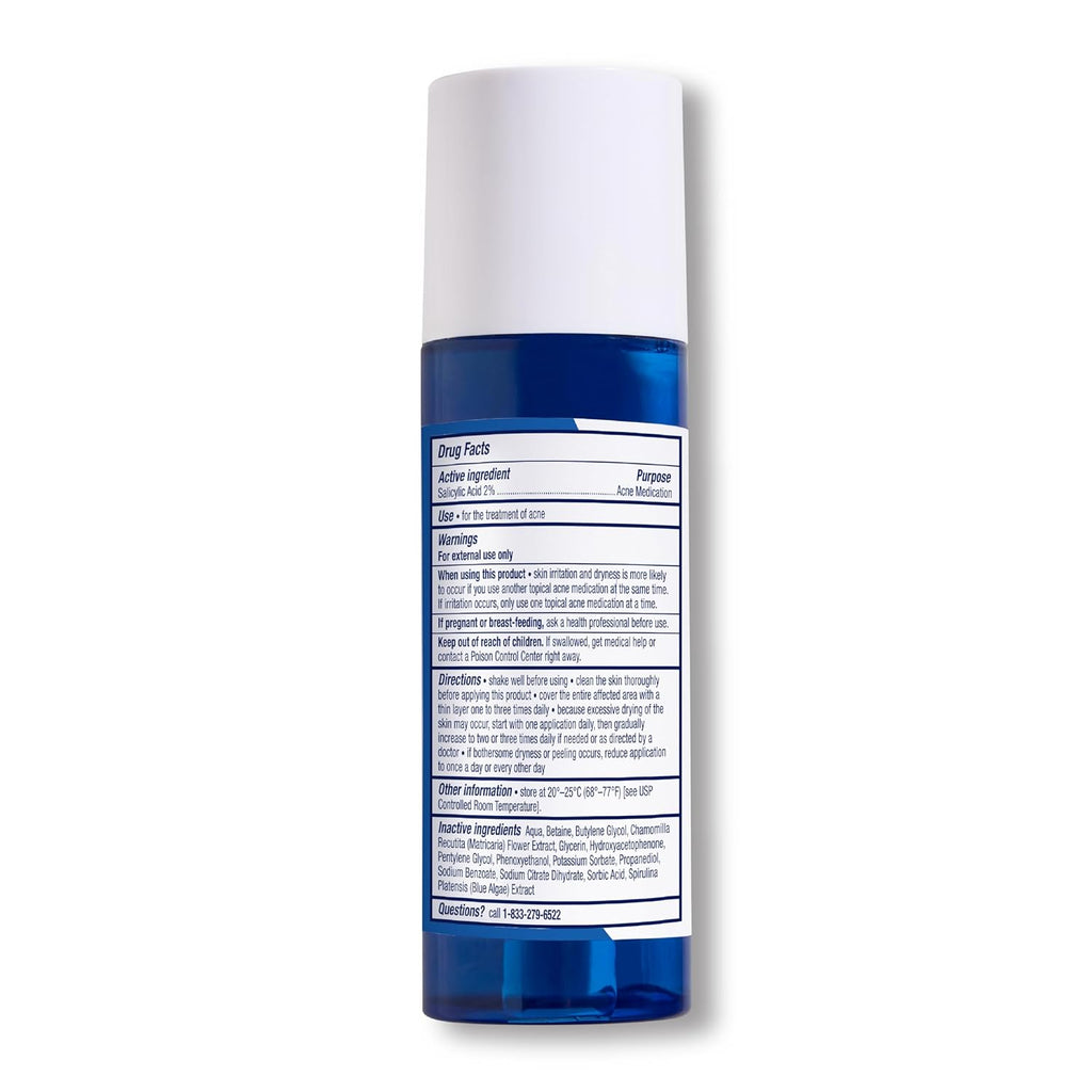 PanOxyl Clarifying Exfoliant with 2% Salicylic Acid | BHA Liquid for Face | Unclogs Pores, Minimizes Redness, and Calms Acne-Prone Skin with Blue Algae & Antioxidants, 4 fl oz