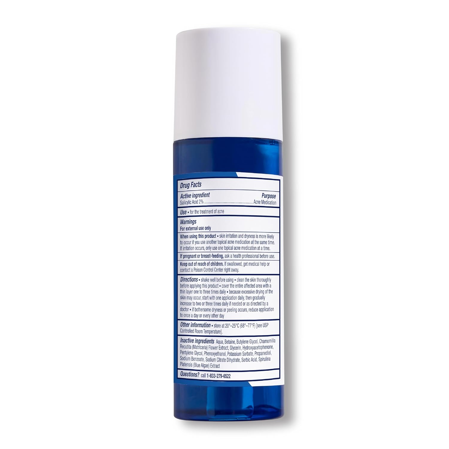 PanOxyl Clarifying Exfoliant with 2% Salicylic Acid | BHA Liquid for Face | Unclogs Pores, Minimizes Redness, and Calms Acne-Prone Skin with Blue Algae & Antioxidants, 4 fl oz