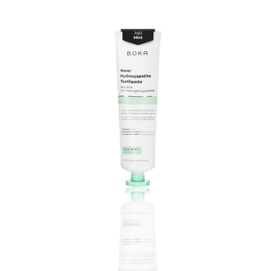 Boka Fluoride-Free Toothpaste | Remineralizing & Whitening with Nano Hydroxyapatite (n-Ha) for Sensitive Teeth - Dentist Recommended, Ela Mint Flavor, 4oz - Ballimart