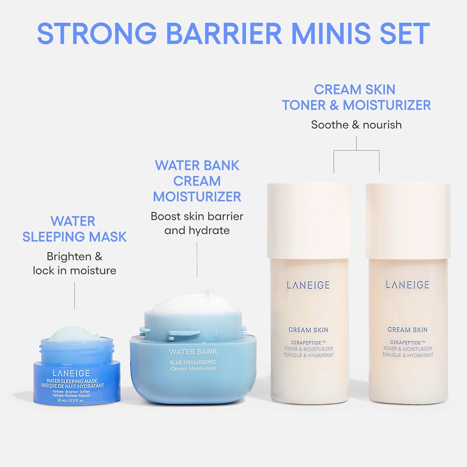 LANEIGE Cream Skin Refillable Toner & Moisturizer with Ceramides & Peptides – Korean Milky Toner for Hydration, Barrier Boosting & Radiance