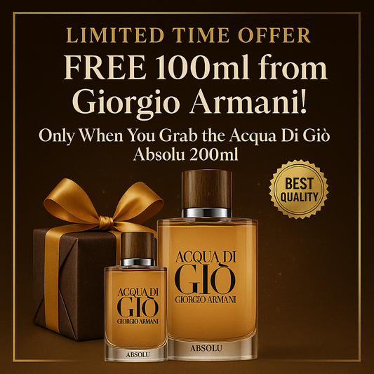Free 100ml with Giorgio Armani Acqua Di Giò Absolu 200ml – Limited-Time Offer