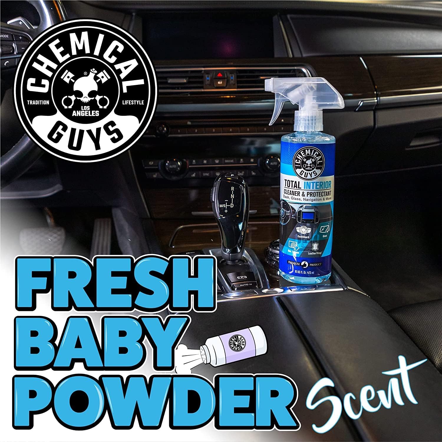 Chemical Guys Total Interior Cleaner & Protectant – All-in-One Car Interior Cleaner for Leather, Vinyl, Carpet, Glass, and More | Safe for Cars, Trucks, SUVs, RVs, Motorcycles, and Homes | 16 fl oz - Ballimart