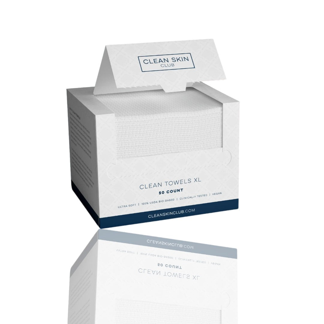 Clean Skin Club Clean Towels XL™ - 100% Biobased Face Towel | Ultra Soft & Disposable - Ballimart