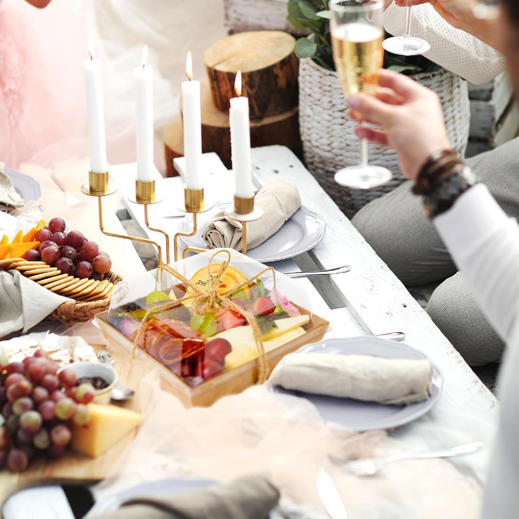 50-Pack Small Charcuterie Boxes with Clear Lids - Go Paper Mini Charcuterie Box | 5-Inch Disposable Dessert Containers for Cakes, Cookies, Strawberries & More - Ballimart