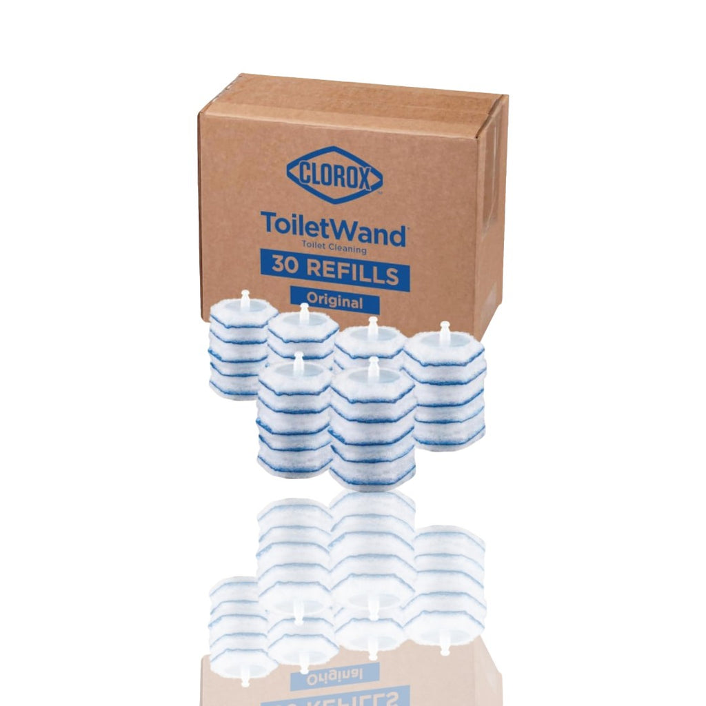Clorox ToiletWand Disinfecting Refills, Disposable Scrubbing Heads - 30 Count | Powerful Cleaning Action, Kills 99.9% of Bacteria & Viruses - Ballimart