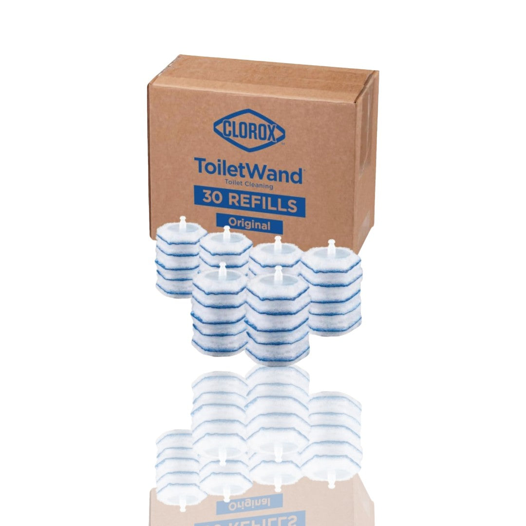 Clorox ToiletWand Disinfecting Refills, Disposable Scrubbing Heads - 30 Count | Powerful Cleaning Action, Kills 99.9% of Bacteria & Viruses - Ballimart
