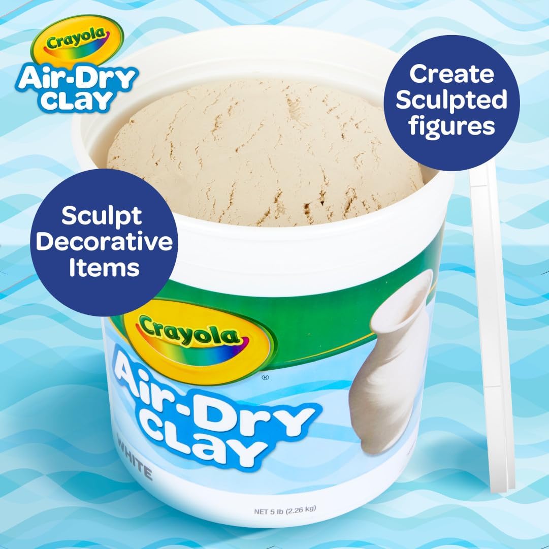 Crayola Air Dry Clay (5 lbs) – Natural White Sculpting Clay for Kids & Classroom Crafts - Ballimart