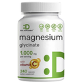 DEAL SUPPLEMENT Magnesium Glycinate 500mg Plus Vitamin C – 100% Chelated for Superior Absorption – Essential Mineral Supplement (240 Capsules)