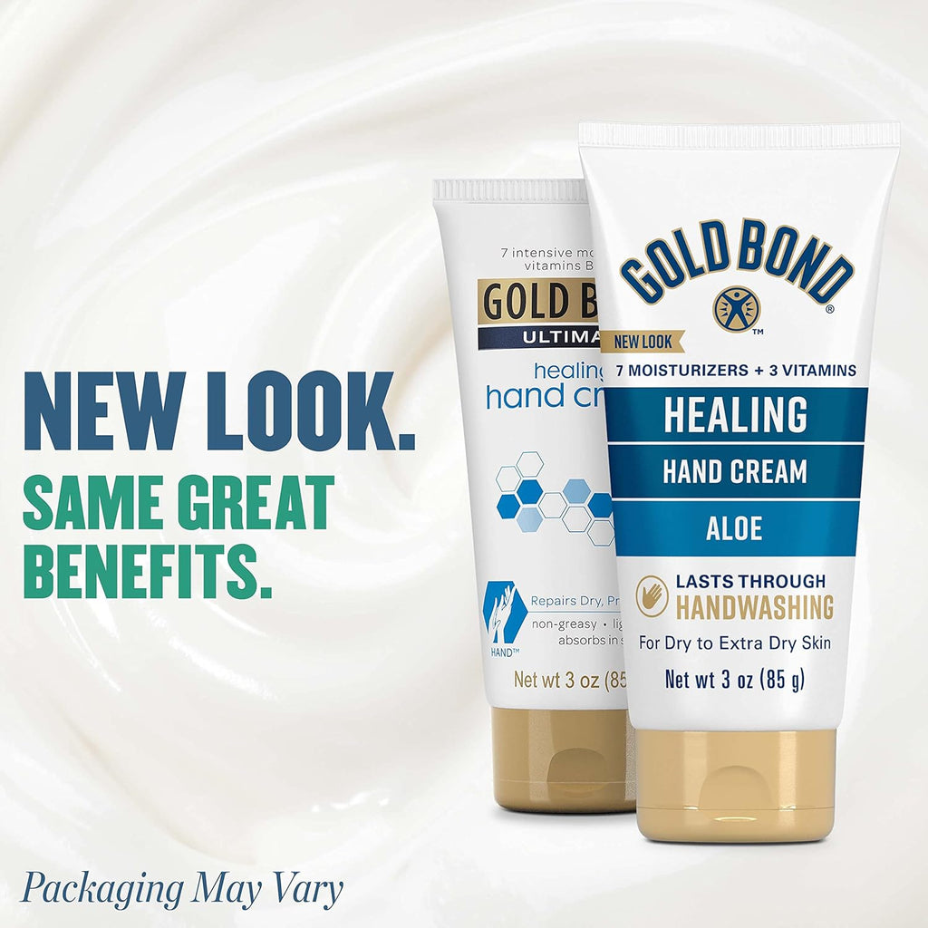 Gold Bond Ultimate Healing Hand Cream - 3 oz | Moisturizes Dry Hands, Lasts Through Handwashing, Fragrance-Free
