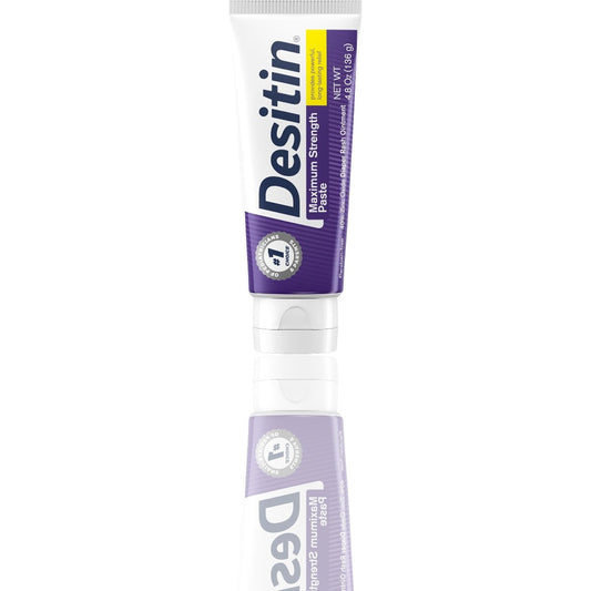 Desitin Maximum Strength Diaper Rash Cream – 40% Zinc Oxide, Hypoallergenic, Paraben- & Phthalate-Free Relief & Prevention, 4.8 oz