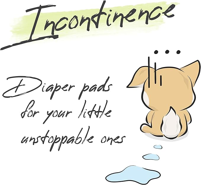 WICKEDPUP Dog Diaper Liners Booster Pads – 100ct Disposable Inserts for Male & Female Dogs | Extra Absorbent & Leak-Proof
