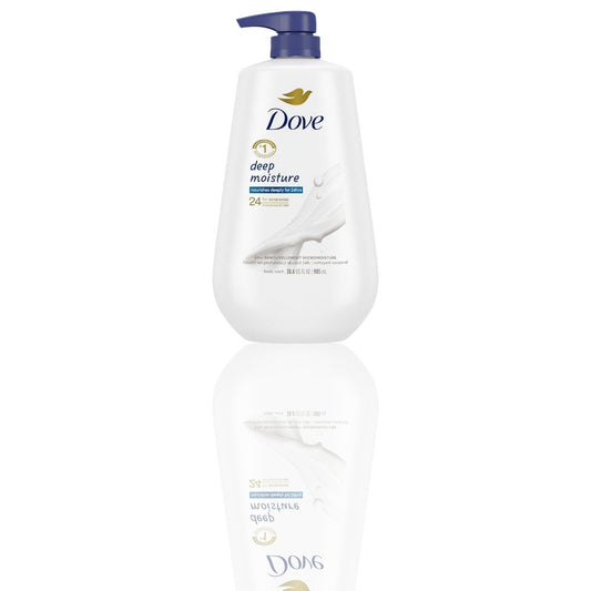 Dove Deep Moisture Body Wash with Pump | 24HR Hydration for Dry Skin | 30.6 oz