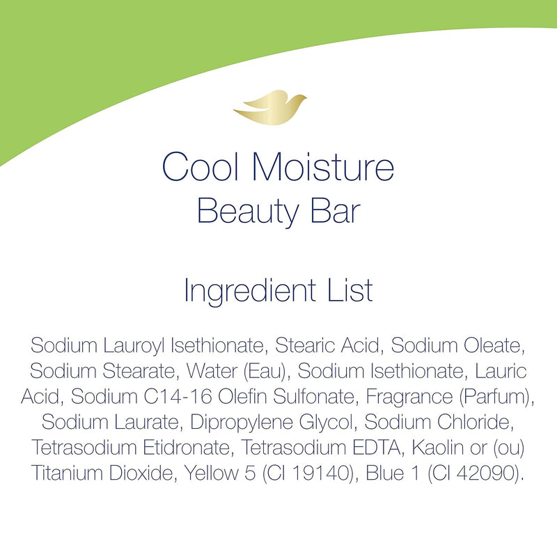 Dove Skin Care Beauty Bar – Cucumber & Green Tea | 3.75 oz, 14 Bars – Moisturizing & Gentle for Face, Body, and Hands