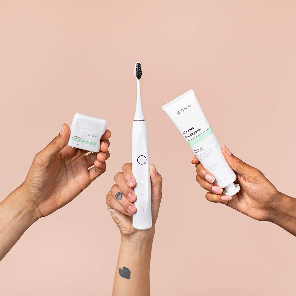 Boka Fluoride-Free Toothpaste | Remineralizing & Whitening with Nano Hydroxyapatite (n-Ha) for Sensitive Teeth - Dentist Recommended, Ela Mint Flavor, 4oz - Ballimart