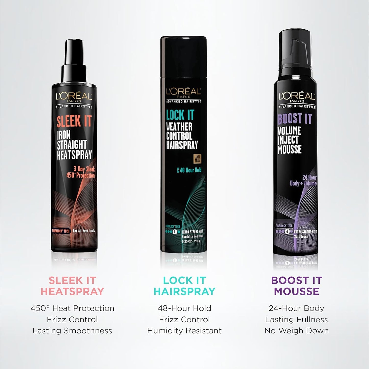 L'Oréal Paris Advanced Hairstyle LOCK IT Weather Control Hairspray, 8.25 oz | Extra Strong Hold | Anti-Frizz & Humidity Resistant