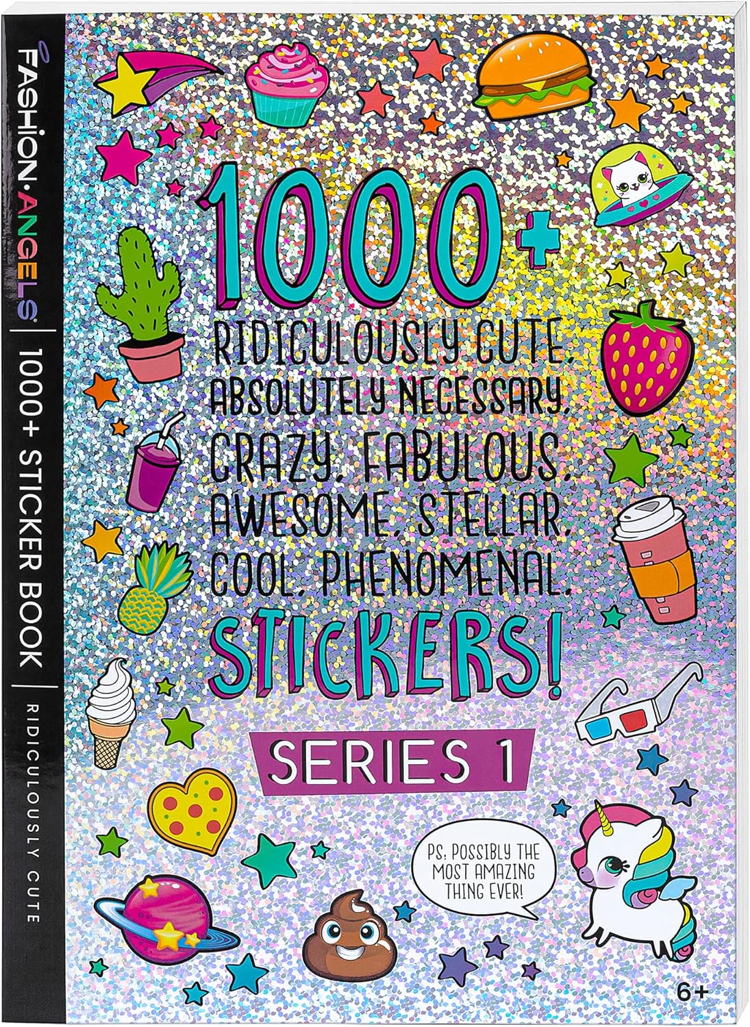 Fashion Angels 1000+ Ridiculously Cute Stickers – 40-Page Fun Sticker Book for Kids, Scrapbooking, Planners, Rewards & Gifts, Ages 6+