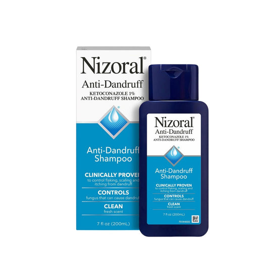 Fight dandruff with Nizoral Anti-Dandruff Shampoo. Powered by 1% Ketoconazole, it controls flaking, scaling, and itching while leaving hair soft and fresh."