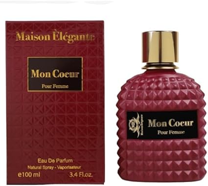 Mon Coeur Femme Eau de Parfum - A Romantic Symphony of Florals & Fruits, 3.4 Oz