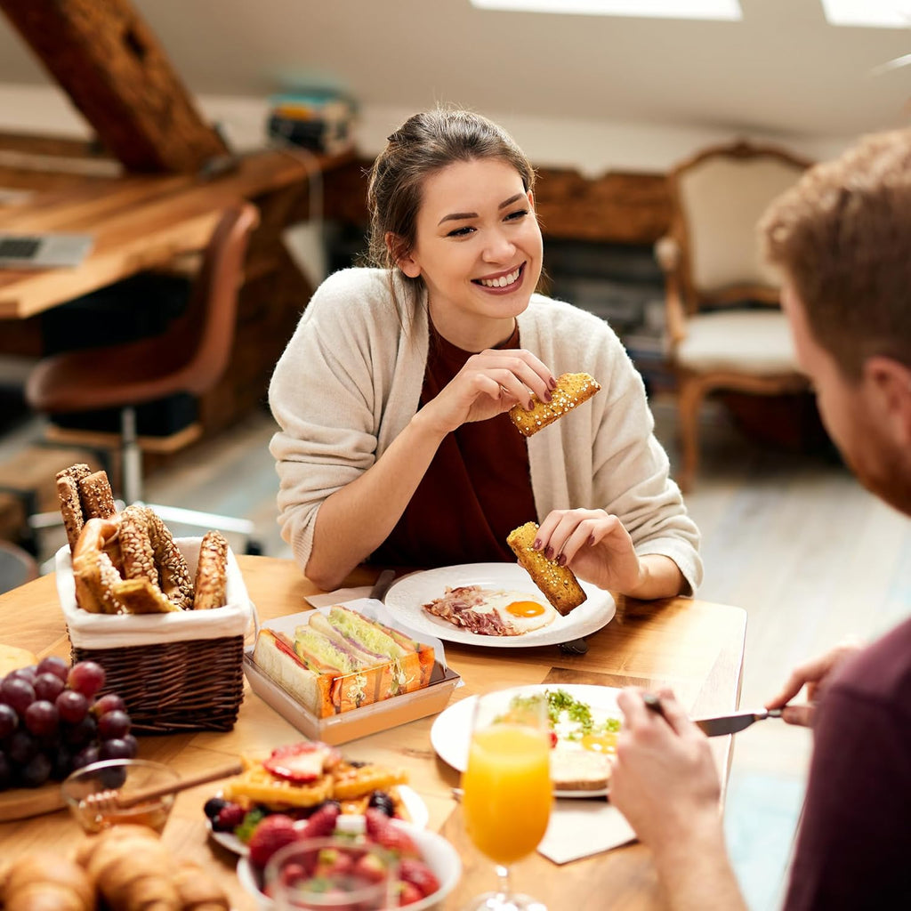 50-Pack Small Charcuterie Boxes with Clear Lids - Go Paper Mini Charcuterie Box | 5-Inch Disposable Dessert Containers for Cakes, Cookies, Strawberries & More - Ballimart