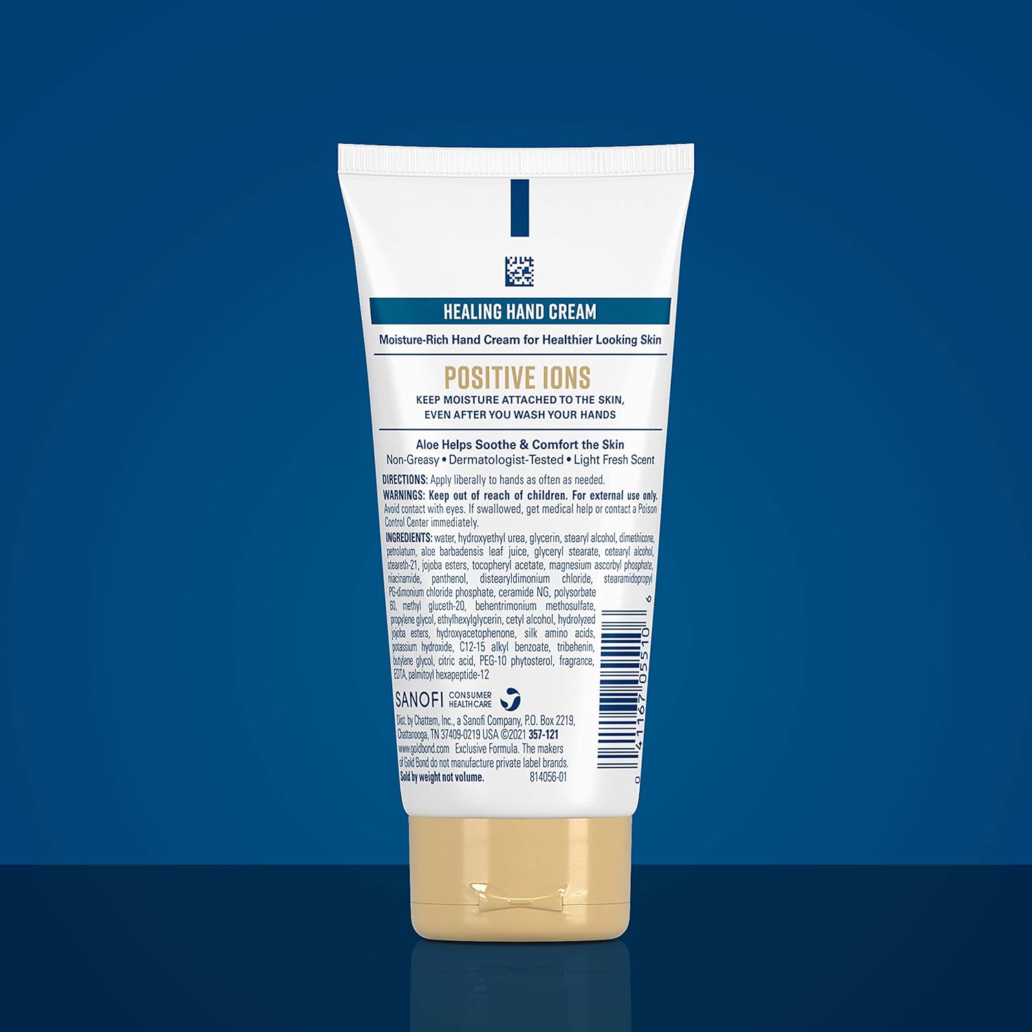 Gold Bond Ultimate Healing Hand Cream - Long-Lasting Moisture, Repairs Dry Hands Even After Washing | Fragrance-Free, Hypoallergenic