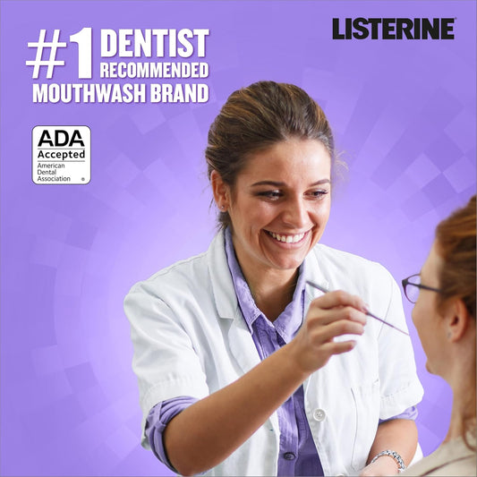Listerine Total Care Anticavity Fluoride Mouthwash – Kills Germs, Prevents Cavities, Fresh Mint Flavor, 1L (Pack of 2)
