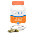 GOLO Release dietary supplement bottle with capsules on a white background