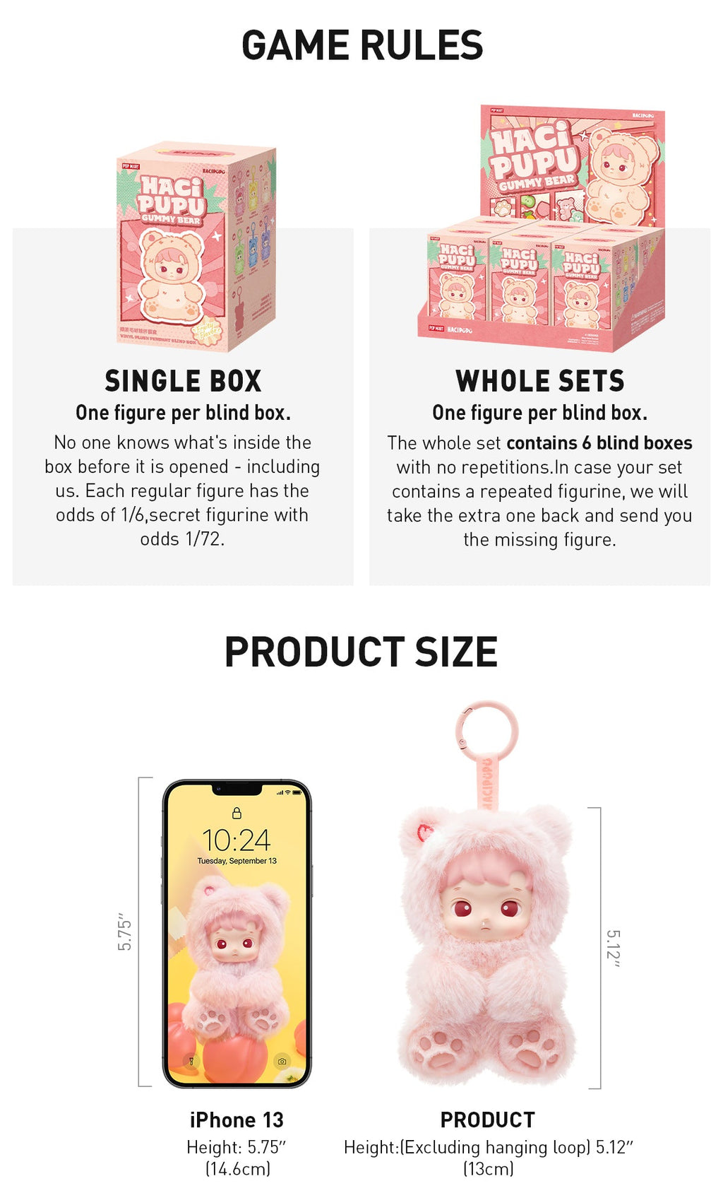 Hacipupu Gummy Bear Series - Vinyl Plush Pendant