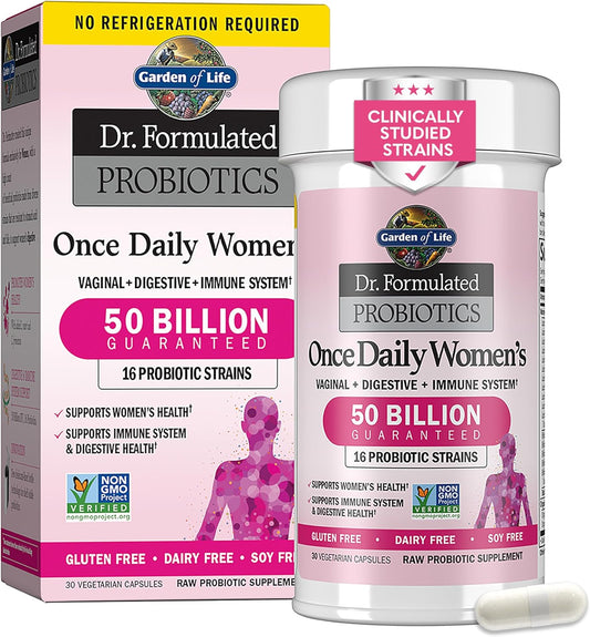 Garden of Life Women’s Probiotic – 50 Billion CFU | Gut, Vaginal & Immune Support | 16 Strains &amp; Prebiotics