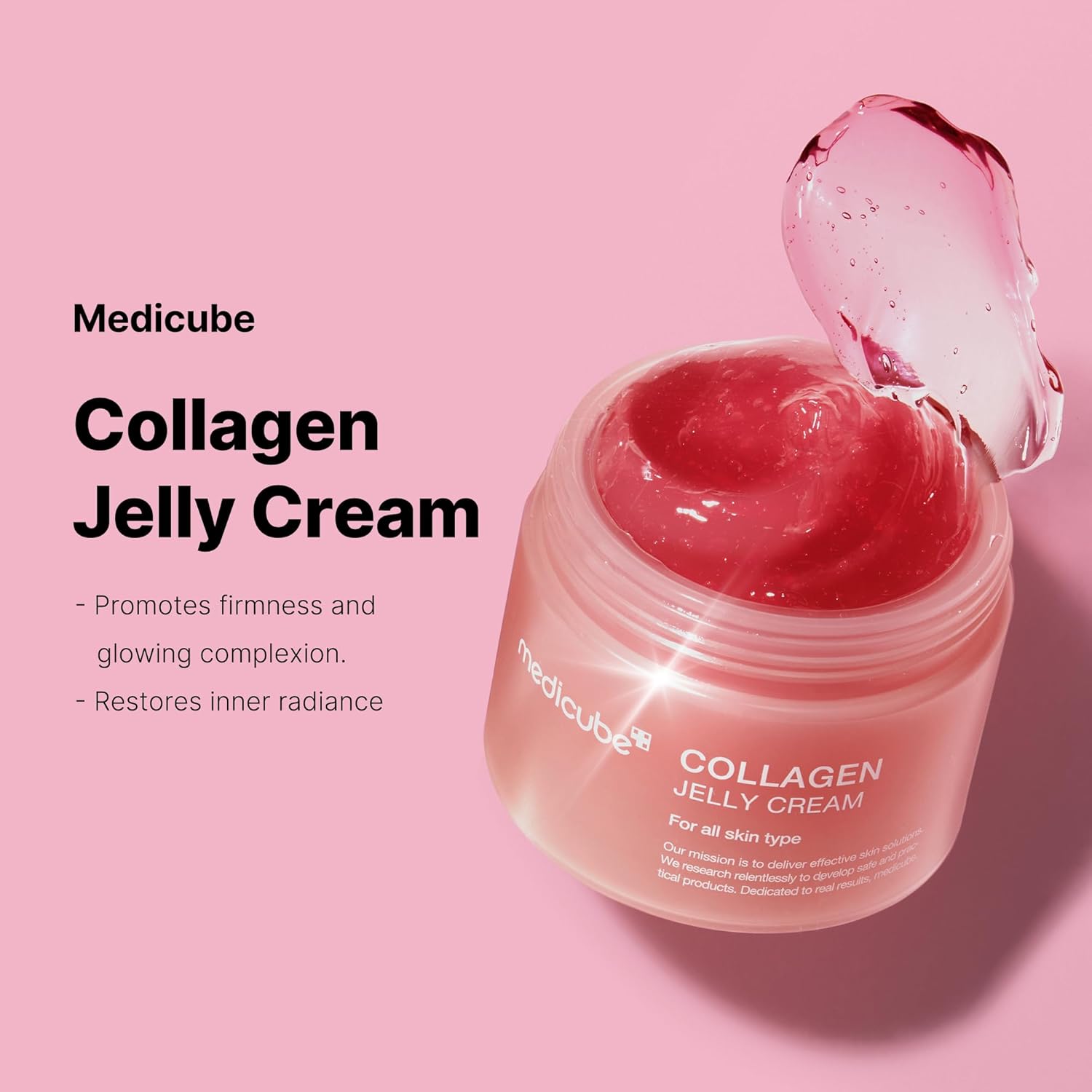 Medicube Collagen Jelly Cream | Niacinamide & Hydrolyzed Collagen | Korean Skincare for 24-Hour Hydration, Glow, & Lifted Look – 3.71 fl. oz.