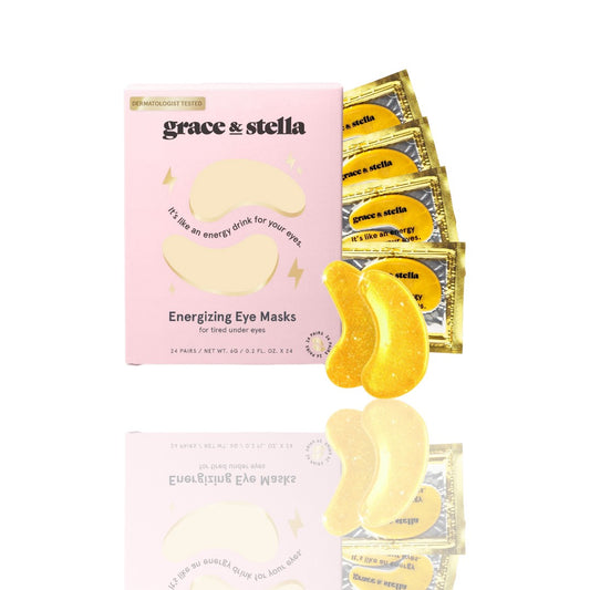 Grace & Stella Under Eye Mask (Gold, 24 Pairs) - Reduce Dark Circles & Puffy Eyes | Vegan & Cruelty-Free - Ballimart
