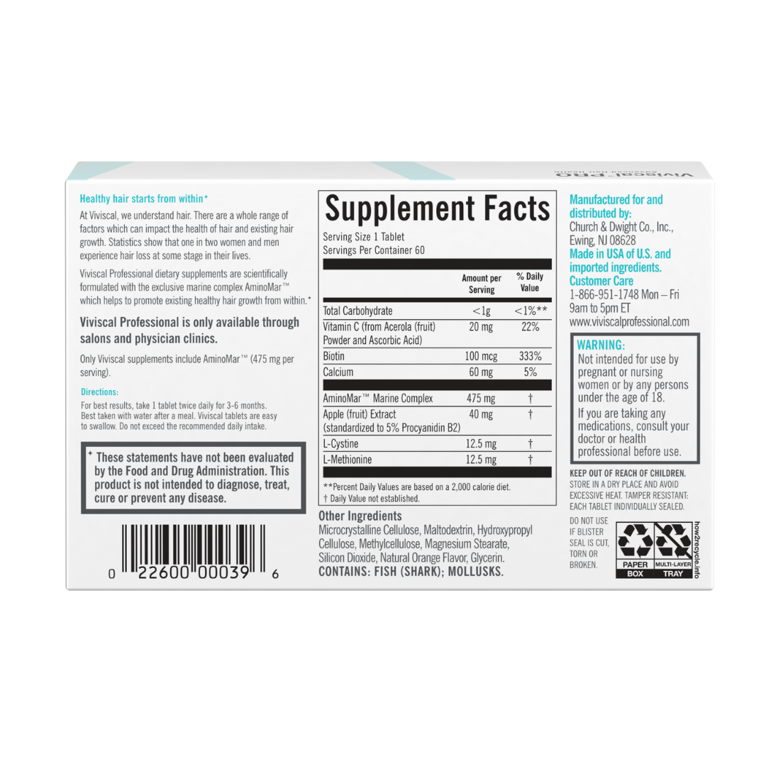 Viviscal PRO Professional Hair Growth Supplements – 180 Tablets