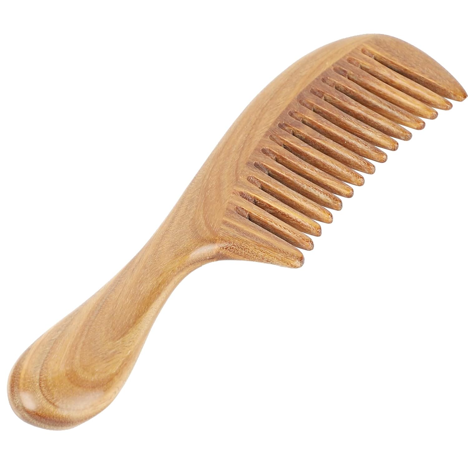 Onedor Handmade 100% Natural Green Sandalwood Hair Combs - Anti-Static Sandalwood Scent Natural Hair Detangler Wooden Comb (Wide Tooth),1 Count (Pack of 1) - Ballimart