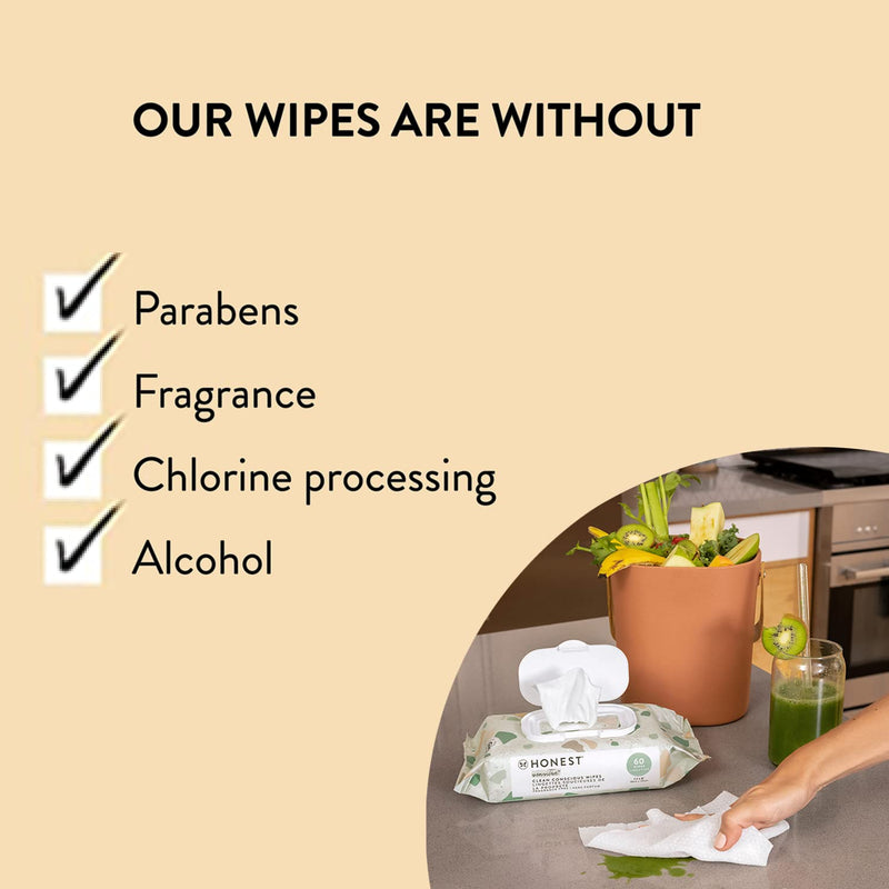The Honest Company Clean Conscious Unscented Wipes | Compostable, Plant-Based Baby Wipes with 99% Water | Hypoallergenic, EWG Verified, 720 Count