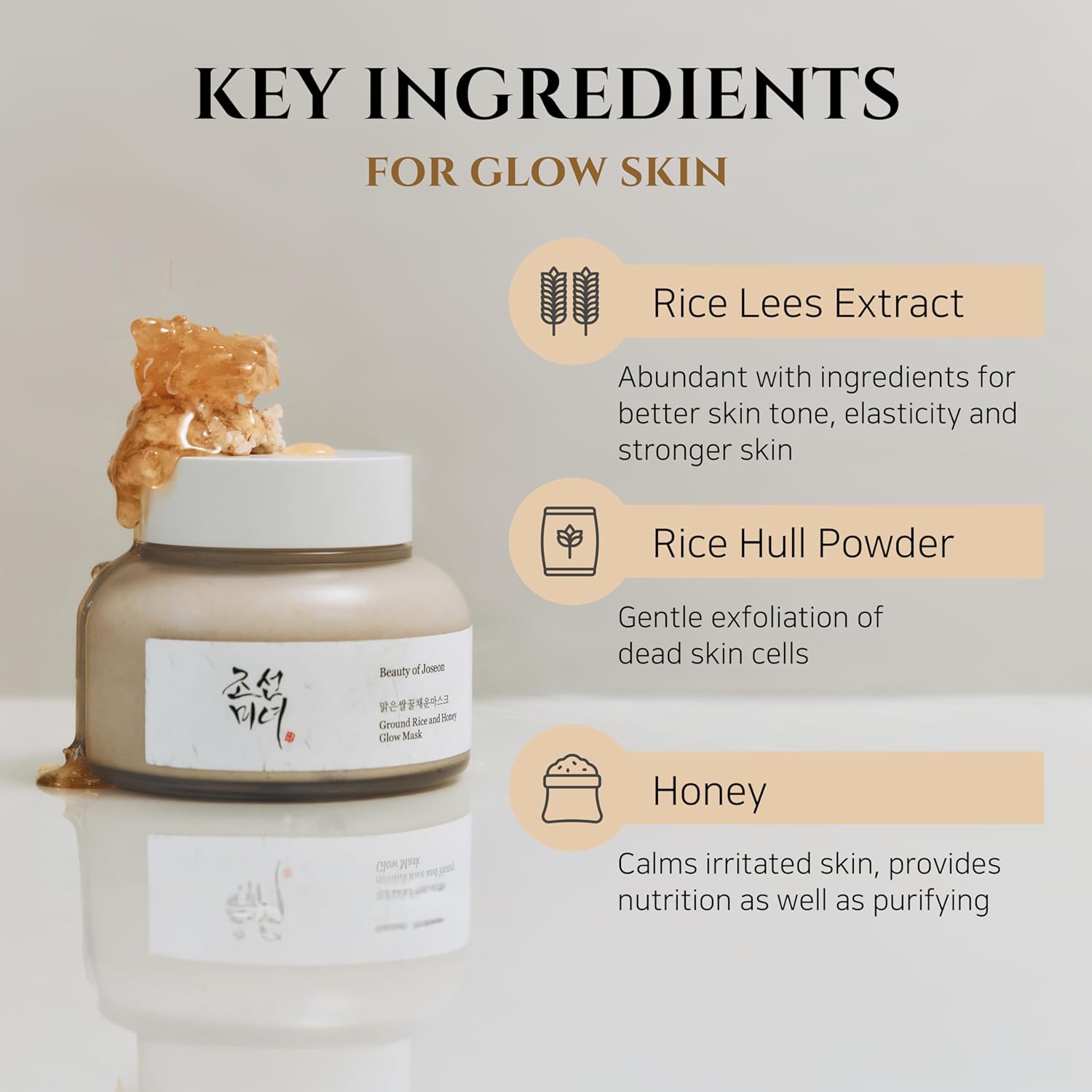 Beauty of Joseon Ground Rice and Honey Glow Mask Pore & Sebum Care | 150ml (5.07 fl. oz)