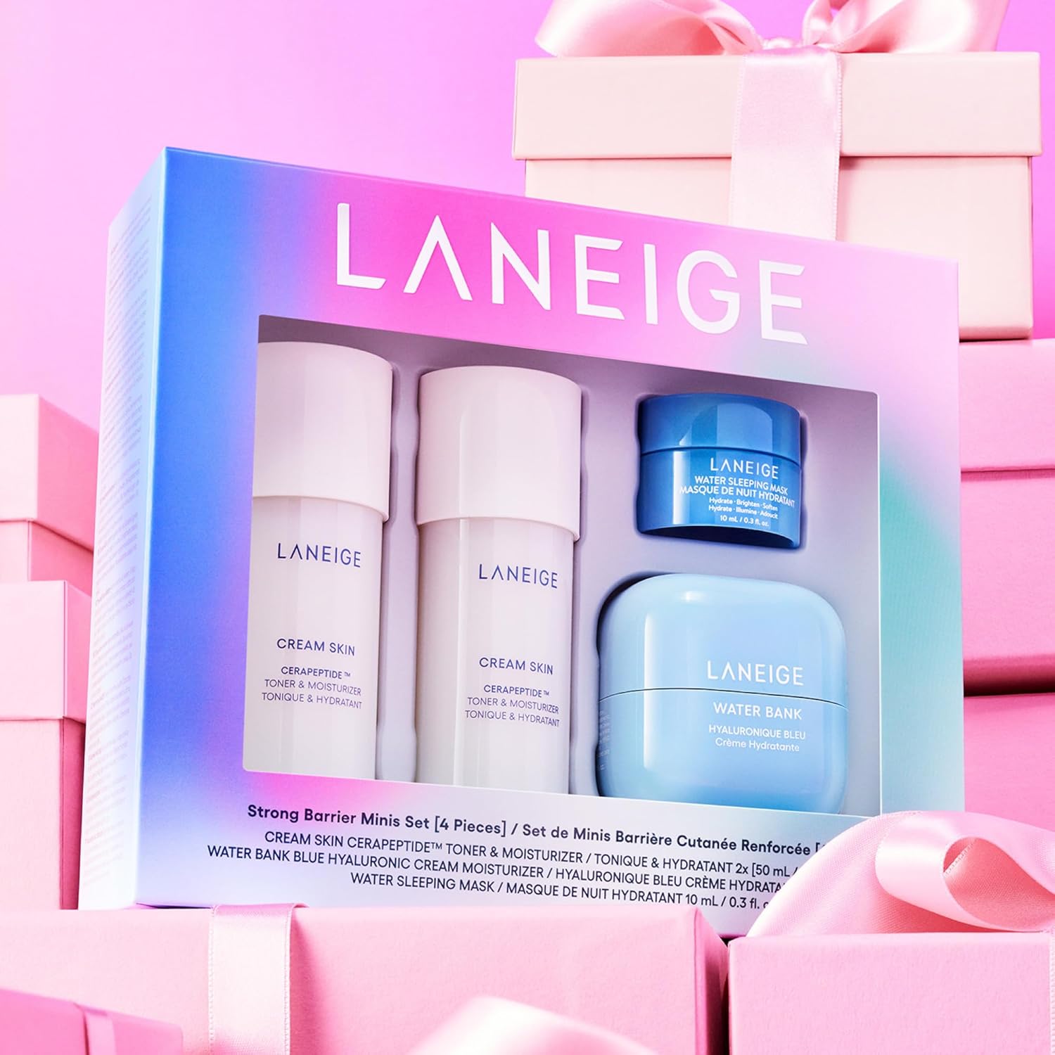 LANEIGE Cream Skin Refillable Toner & Moisturizer with Ceramides & Peptides – Korean Milky Toner for Hydration, Barrier Boosting & Radiance