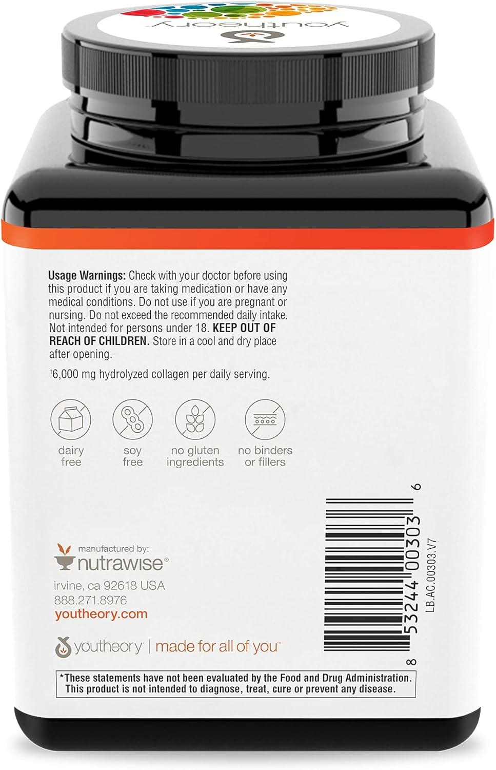 Youtheory Advanced Collagen Supplement – 6,000 mg Collagen with Vitamin C, Supports Hair, Skin, & Nails – 290 Tablets - Ballimart