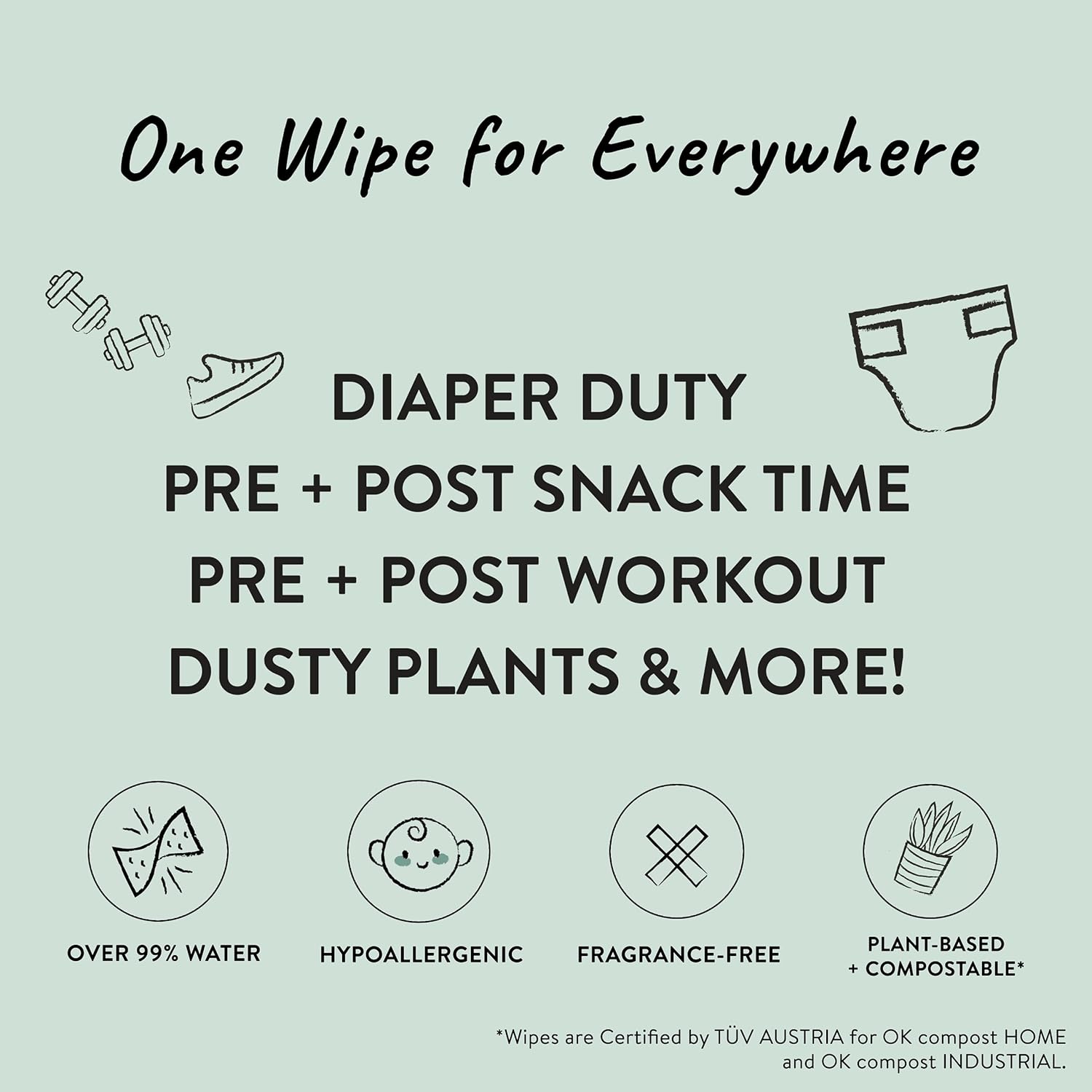 The Honest Company Clean Conscious Unscented Wipes | Compostable, Plant-Based Baby Wipes with 99% Water | Hypoallergenic, EWG Verified, 720 Count