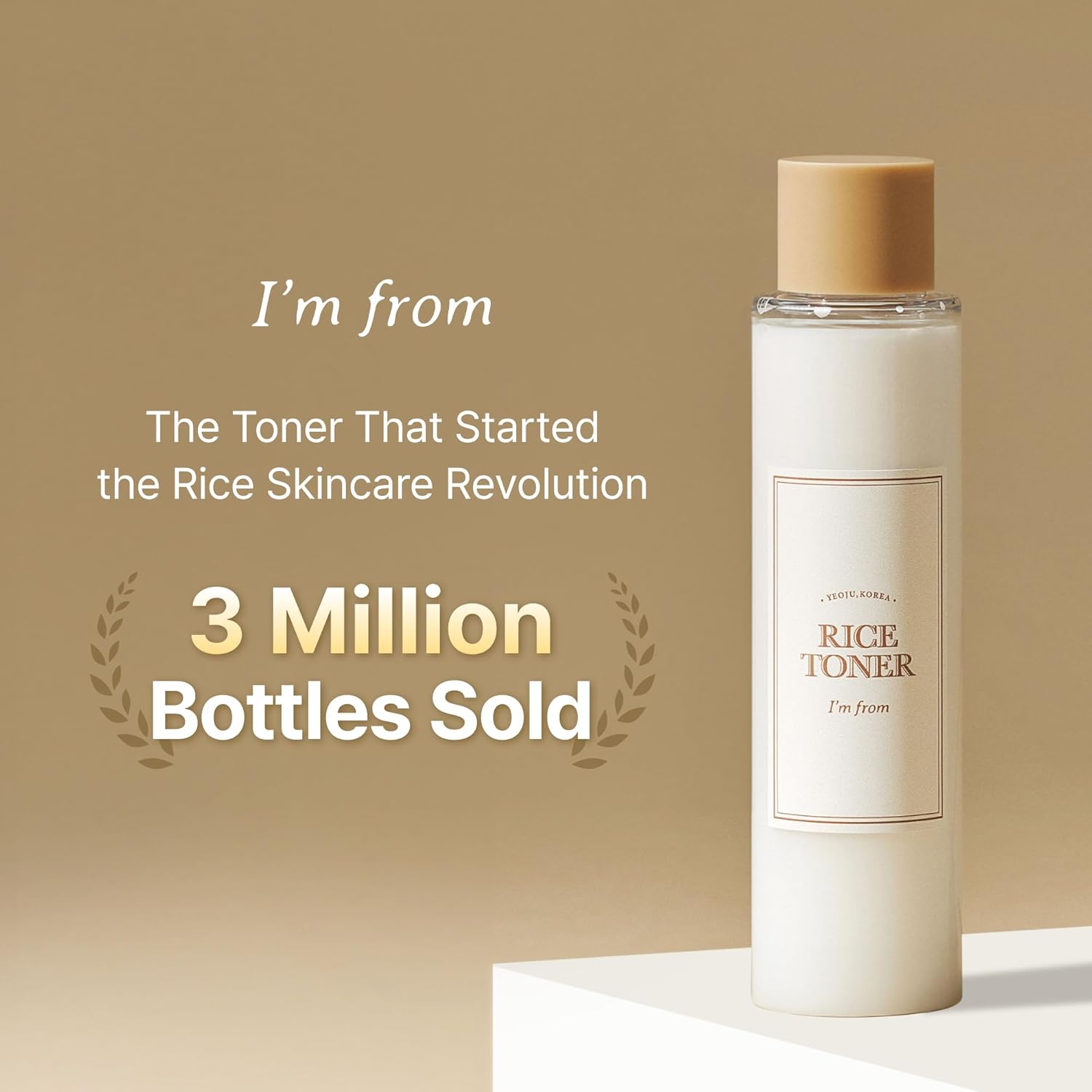 I'm From Rice Toner – Milky, Hydrating Toner with 77.78% Korean Rice Extract for Glowing Skin | Niacinamide-Infused, Vegan, Fragrance-Free, Ideal for Dry & Combination Skin