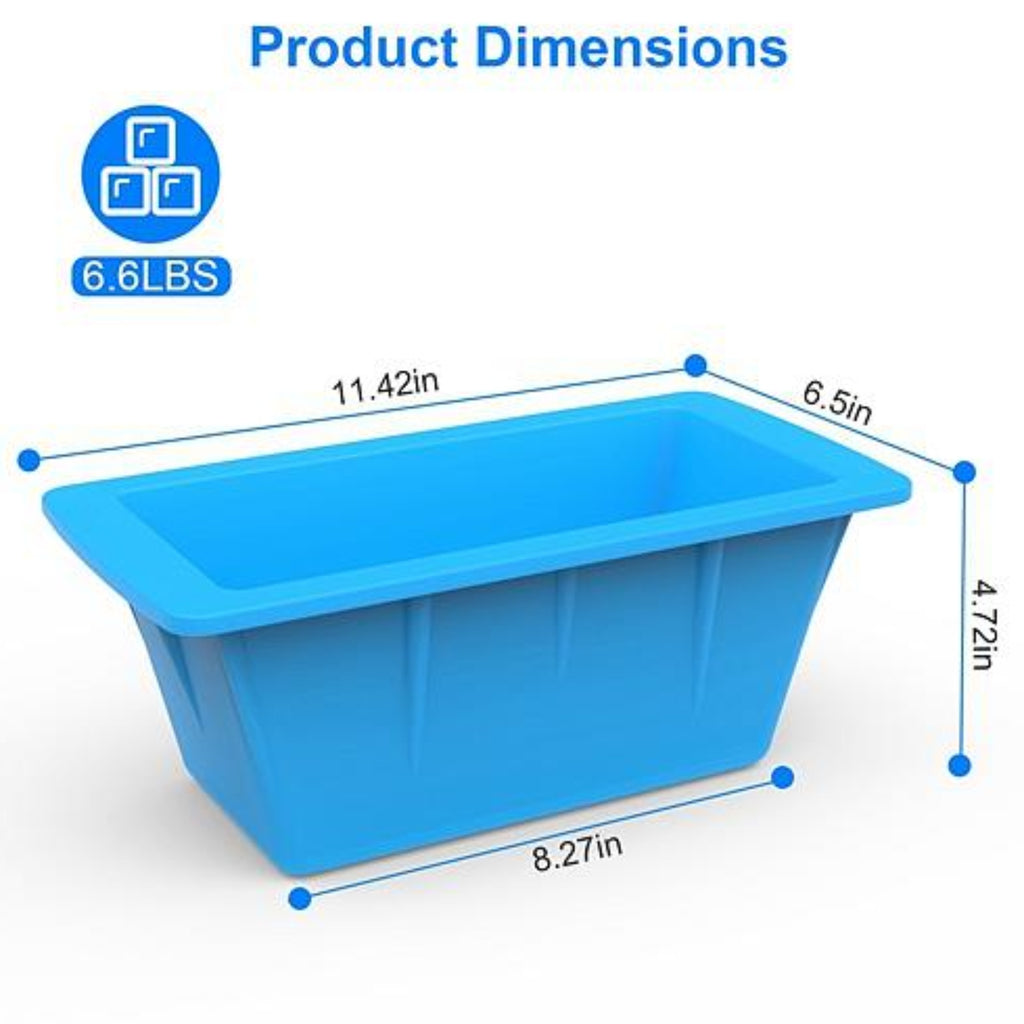 NewHome 2 Pack 6.6LBS Silicone Freezer Molds - Ice Block Molds for Ice Baths, Soup, Seafood Freezing, and DIY Ice Decorations - Ballimart