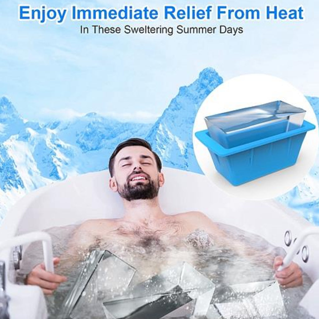 NewHome 2 Pack 6.6LBS Silicone Freezer Molds - Ice Block Molds for Ice Baths, Soup, Seafood Freezing, and DIY Ice Decorations - Ballimart