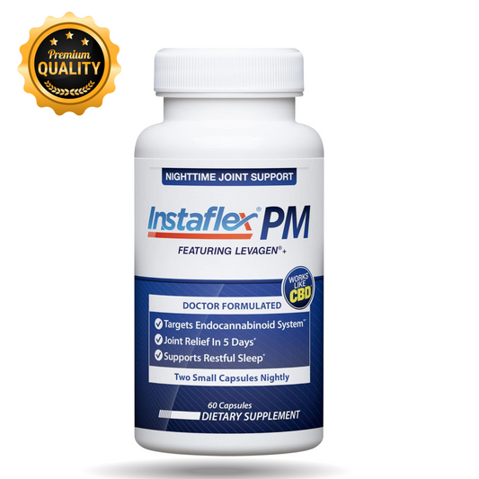 Instaflex PM Nighttime Joint Support with Levagen, Tamaflex, GABA & Ashwagandha – Mobility & Sleep Aid – 60 Vegan Capsules
